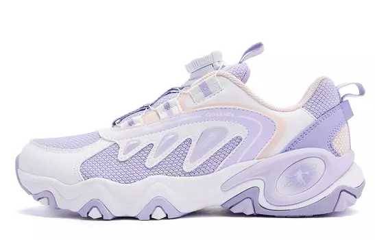 Детская повседневная обувь для начальной школы, кроссовки, кроссовки Qiaodan, цвет Ice Hydrogen Purple / White