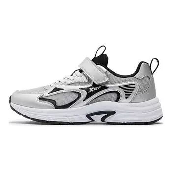 Детская повседневная обувь для начальной школы, кроссовки, кроссовки Xtep, цвет Silver Black