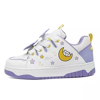 Детская повседневная обувь для начальной школы, кроссовки, кроссовки Warrior, цвет White/Purple/Yellow