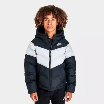 Детская пуховая куртка с капюшоном Nike Synthetic Fill, черный