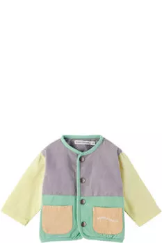 Детская разноцветная тканая куртка с цветными блоками Bobo Choses