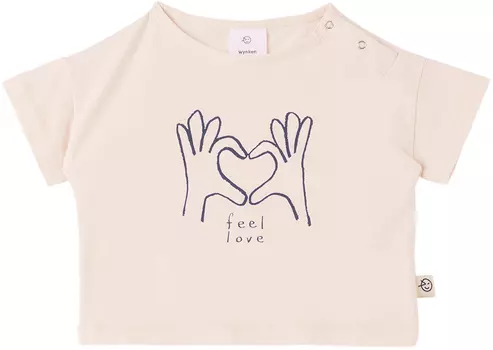 Детская розовая футболка 'Feel Love' Wynken