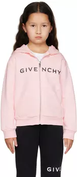 Детская розовая толстовка на молнии Givenchy