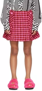 Детская розовая юбка с Медузой Versace