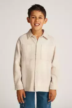 Детская рубашка 0 Calvin Klein Jeans, бежевый