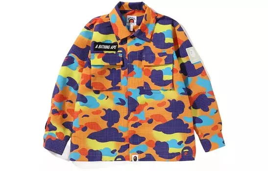 Детская рубашка A Bathing Ape, темно-синий