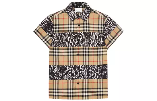 Детская рубашка Burberry, цвет Archive Beige