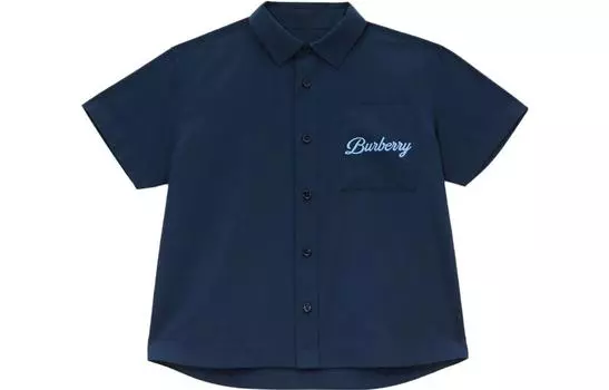 Детская рубашка Burberry, цвет Blue