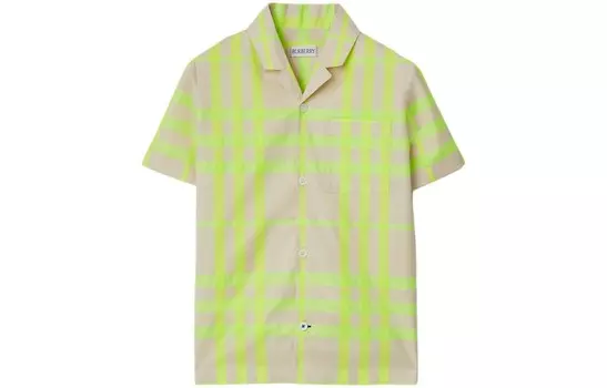 Детская рубашка Burberry, цвет Lime