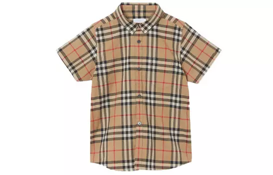 Детская рубашка Burberry, хаки