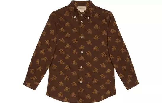 Детская рубашка Gucci, коричневый