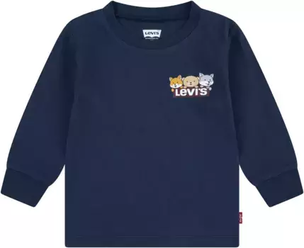 Детская рубашка Levi's с длинными рукавами "LVB CRITTER HIKING IC TEE", с принтом на спине Levi'S Kids, цвет Dress Blues