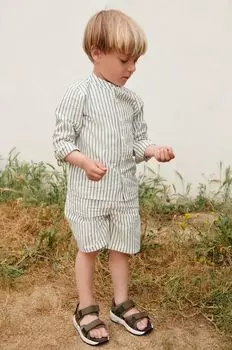 Детская рубашка Liewood, зеленый