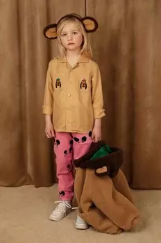 Детская рубашка Mini Rodini, бежевый