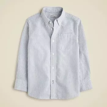 Детская рубашка оксфорд в полоску J.Crew, синий