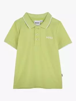 Детская рубашка поло boss HUGO BOSS, цвет Lime