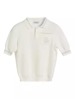 Детская рубашка-поло Brunello Cucinelli Bernie Brunello Cucinelli Kids, белый