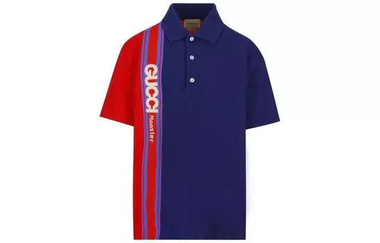 Детская рубашка-поло Gucci, синий