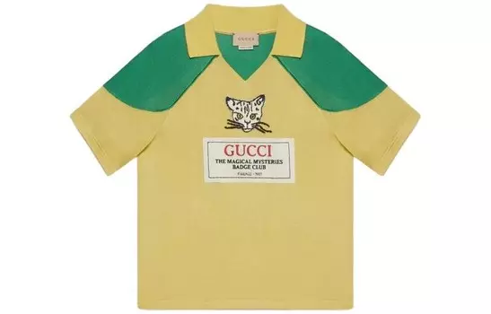 Детская рубашка поло Gucci, желтый