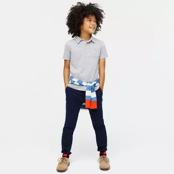 Детская рубашка-поло из мягчайшего трикотажа J.Crew, черный