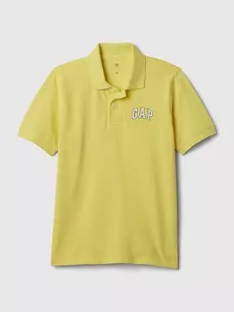 Детская рубашка-поло из пике Gap, желтый
