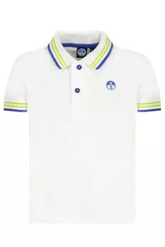 Детская рубашка-поло North Sails с коротким рукавом из органического хлопка, белый