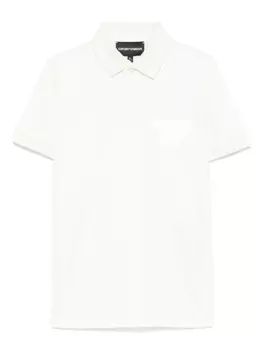 Детская рубашка-поло с аппликацией логотипа Emporio Armani Emporio Armani Kids, белый