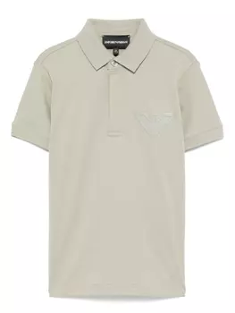 Детская рубашка-поло с аппликацией логотипа Emporio Armani Emporio Armani Kids, зеленый