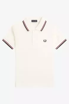 Детская рубашка-поло с двойной окантовкой Fred Perry, синий