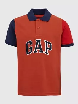 Детская рубашка-поло с логотипом Gap, красный