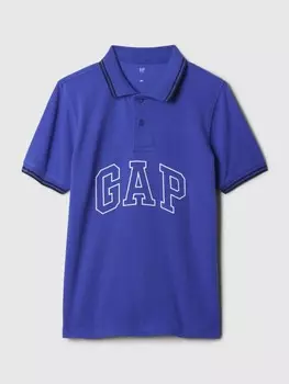 Детская рубашка-поло с логотипом Gap, синий