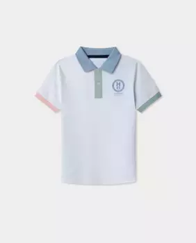 Детская рубашка поло с множественной отделкой Hackett, многоцветный