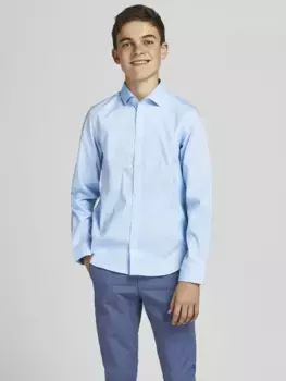 Детская рубашка с длинными рукавами Jack & Jones "JPRPARMA SHIRT L/S NOOS JNR" Jack & Jones Junior, синий