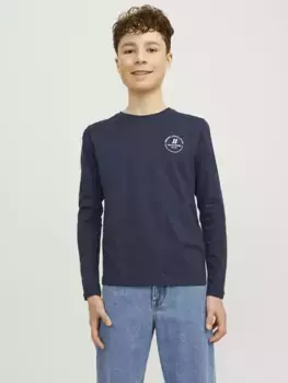 Детская рубашка с длинными рукавами Jack & Jones "JJESWIFT TEE LS NOOS JNR" Jack & Jones Junior, синий