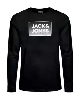 Детская рубашка с длинными рукавами Jack & Jones "JJSTEEL TEE LS JNR" Jack & Jones Junior, черный