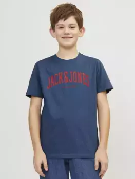 Детская рубашка с короткими рукавами Jack & Jones "JJEJOSH TEE SS CREW NECK NOOS JNR" Jack & Jones Junior, синий
