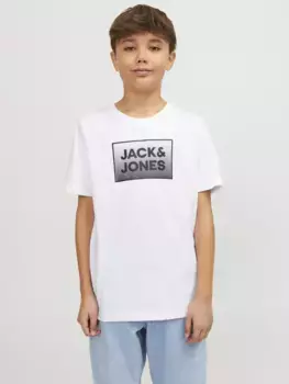 Детская рубашка с короткими рукавами Jack & Jones "JJSTEEL TEE SS JNR" Jack & Jones Junior, белый