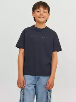 Детская рубашка с короткими рукавами Jack & Jones "JJESTAR JJ TEE SS NOOS JNR" Jack & Jones Junior, синий