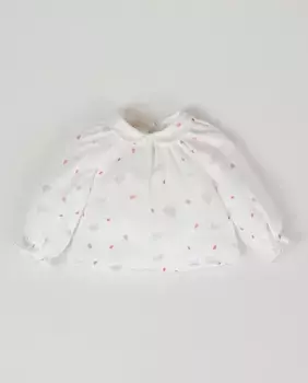 Детская рубашка с принтом NANOS, белый