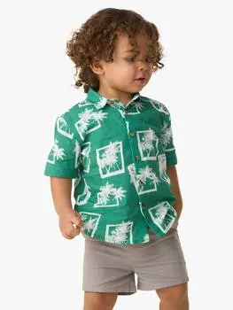 Детская рубашка с принтом в виде ладони Angel & Rocket, цвет Green/White