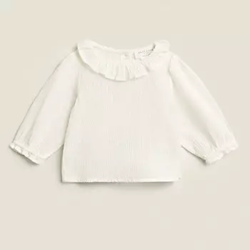 Детская рубашка Zara Home Ruffle, кремовый