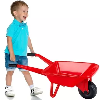 Детская садовая тачка Klein красная.