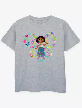 Детская серая футболка NW2 Encanto Mirabel Butterfly George., серый