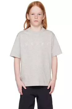 Детская серая футболка с логотипом Marni