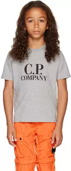 Детская серая футболка с очками C.P. Company Kids