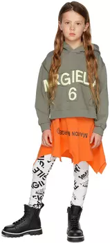 Детская серая толстовка с логотипом MM6 Maison Margiela