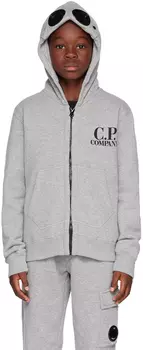 Детская серая толстовка с очками и очками C.P. Company Kids