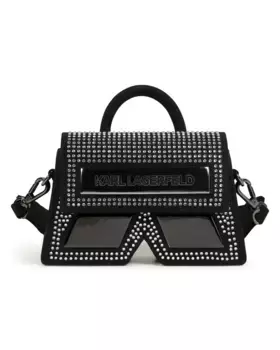 Детская серебристая сумочка из полиэстера Karl Lagerfeld Kids