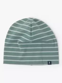 Детская шапка-бини из органического хлопка Polarn O. Pyret, зеленый