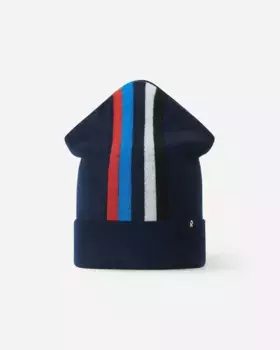 Детская шапка-бини из смесовой шерсти мериноса Tiimi Reima, цвет Navy